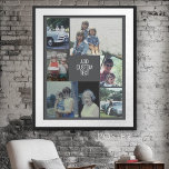 6 fotokollage - grått-bakgrund - vit text poster<br><div class="desc">6 foton i ett ojämn mönster omger ett öppningsområde för tre linjer text. Använda 2-beskurna foton och 4-lodräts foton för att få det här att fungera! Bakgrunden är svart. Om du vill ändra färg klickar du på det avancerade designområdet och ser fler alternativ.</div>