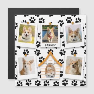 6 Fotokollage Lägg till magnetkort för Namn Hund H