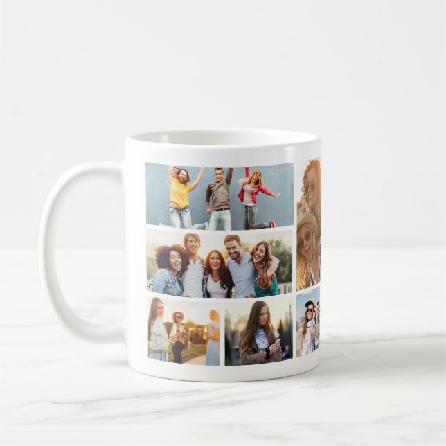 6 Fotokollage-mall anpassa Kaffemugg (Vänster)
