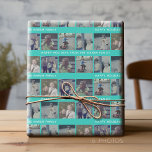 6 Fotokollage med Lycklig Helgdag Text Aqua Teal Presentpapper<br><div class="desc">Använda sex fyrkantiga bilder och gör ett unikt och trendig God jul hälsning med en enkel textrad i bakgrunden. Om du vill flytta något runt klickar du på knappen Anpassa för att göra ändringar.</div>