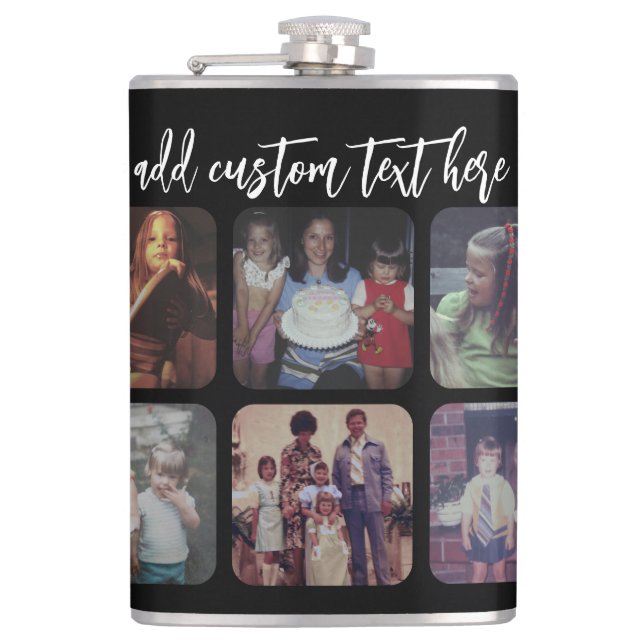 6 Fotokollage med trendigets studsskript - svart Fickplunta (Framsidan)