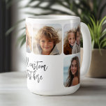 6 Fotokollage med trendigets studsskript - vitt Kaffemugg<br><div class="desc">Användans fyrkantiga beskurna foton ger bäst resultat. Det här 6 fotomoderna rutnätet med kollage och rundade hörn. Lägg till bilder som du vill ha i den här filmremsa om du vill ha en roligt minneshållare. Ett konstnärligt sätt att visning ditt bästa bilder för fotodelning.</div>