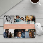 6 fotokollage modern anpassningsbar i familjen musmatta<br><div class="desc">Berätta om din familjepresentation i sex anpassningsbar bilder med en vacker tangentbordsfotokollage  rosa-musknapp för att behålla dem under arbetstiden.           Enkel att anpassa med foton och text!</div>