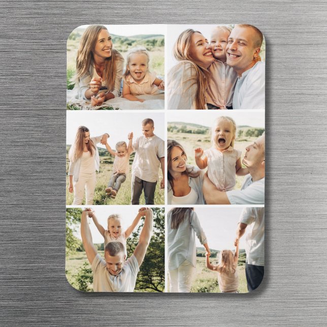 6 Fotokollage Modernt Enkelt  Magnet (Skapare uppladdad)