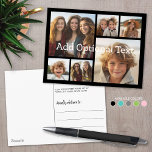 6 Fotokollage - valfri text - CAN Redigera Färg Vykort<br><div class="desc">Lägg till ditt favoritprogram bilder i den här roligten-mallen. Du kan använda kvadratiska foton eller eventuella foton för det här rutnätet.</div>