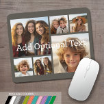 6 Fotokollage - valfri text - CAN Redigera Grått Musmatta<br><div class="desc">Lägg till ditt favoritprogram bilder i den här roligten-mallen. Du kan använda kvadratiska foton eller eventuella foton för det här rutnätet.</div>