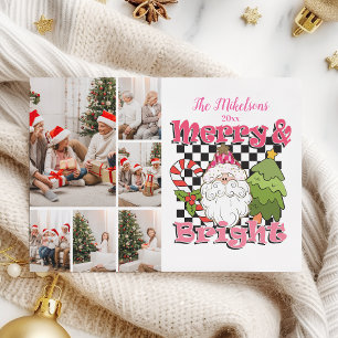 6 Fotokontrollerad merry och ljus jul Julkort