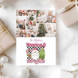 6 Fotokontrollerad merry och ljus jul Julkort
