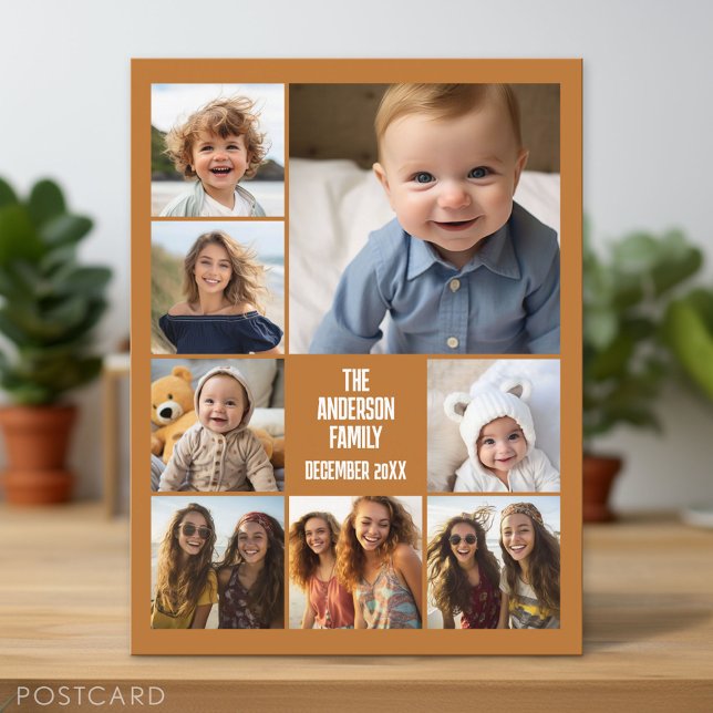 6 Fotomall med 2 Linjer text Vykort (Photo Postcard - Customize with your pictures)