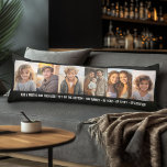 6 Fotomall Modern minimitext över foto Kroppskudde<br><div class="desc">Lägg till sex foton till den här moderna,  enkla designen. Innehåller en mall för 6 foton. Textblocket figursätter runt hela kudden. Om du behöver justera bilder klickar du på verktyg för att anpassa ändringar.</div>