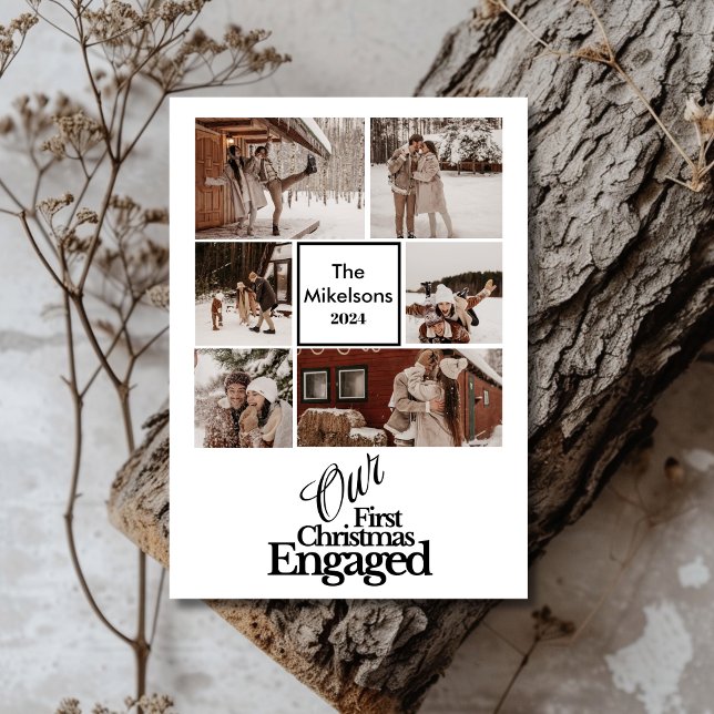 6 Foton Elegant första jul Engelska Julkort (Skapare uppladdad)