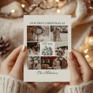 6 Foton - första jul tillsammans Julkort