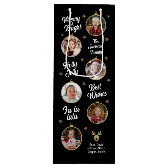 6 Foton - Julbubblor, svart (Framsidan)