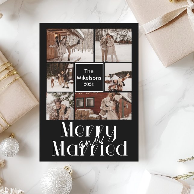 6 Foton - minimalistisk merry och gift Julkort (Skapare uppladdad)