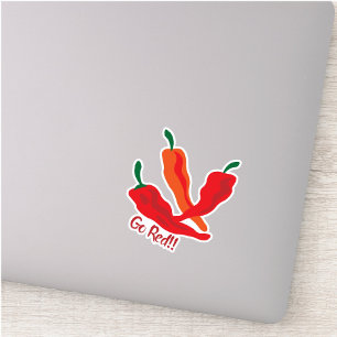 6 Go Red! Chiles paprika, Anpassningsbar-klipp Klistermärken