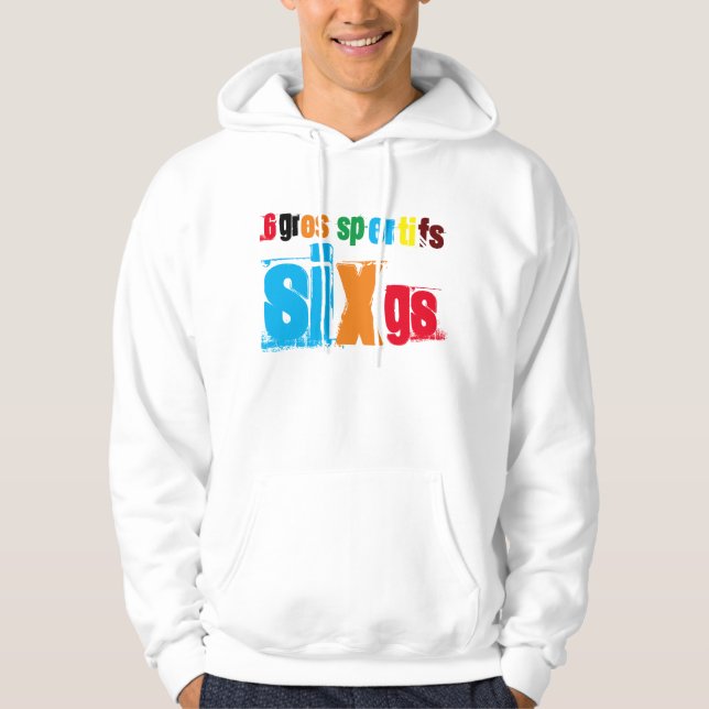 6 GROS SPORTIFS HOODIE (Framsida)