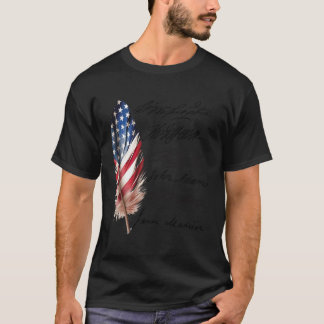 6 grundare Namnteckning Far i USA Patri T Shirt