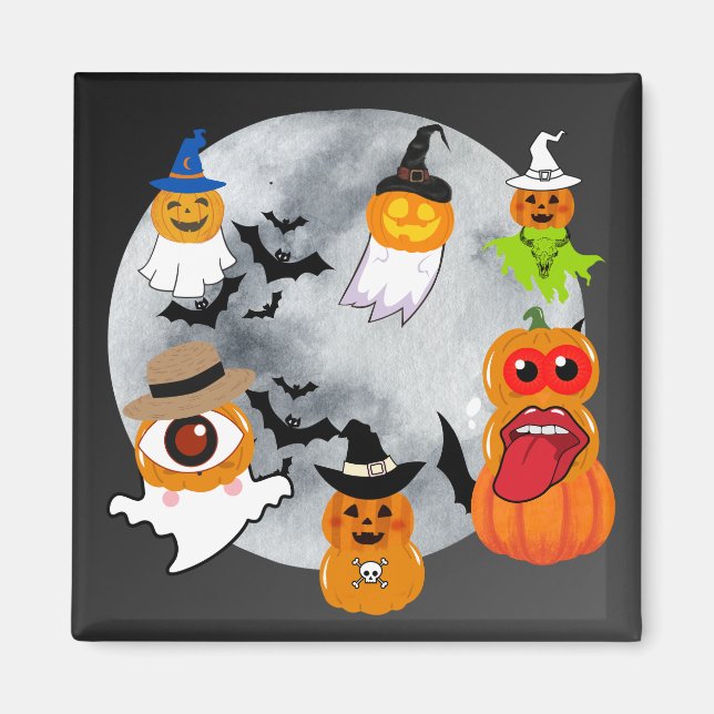 6 halloween-tecken magnet (Framsidan)