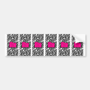 6 Hersheys zebra tryck för shock rosa för Bildekal