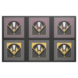 # 6 Iconic Art Deco Fläkt-designpaneler 16 tum Tyg