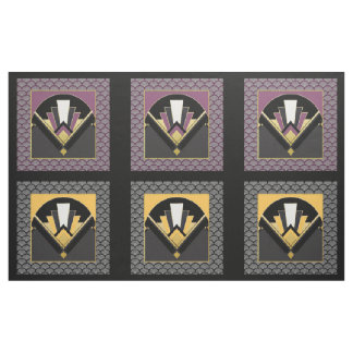 # 6 Iconic Art Deco Fläkt-designpaneler 16 tum Tyg
