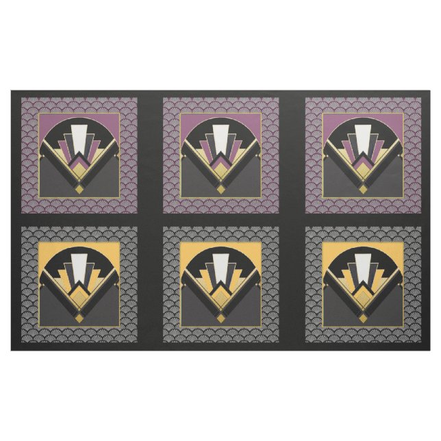 # 6 Iconic Art Deco Fläkt-designpaneler 16 tum Tyg (Yard)