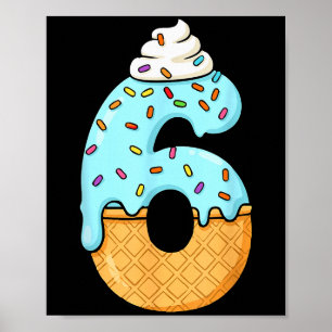 #6 Jersey Enhetlig Drip Teen Slang, Rolig Glass Poster