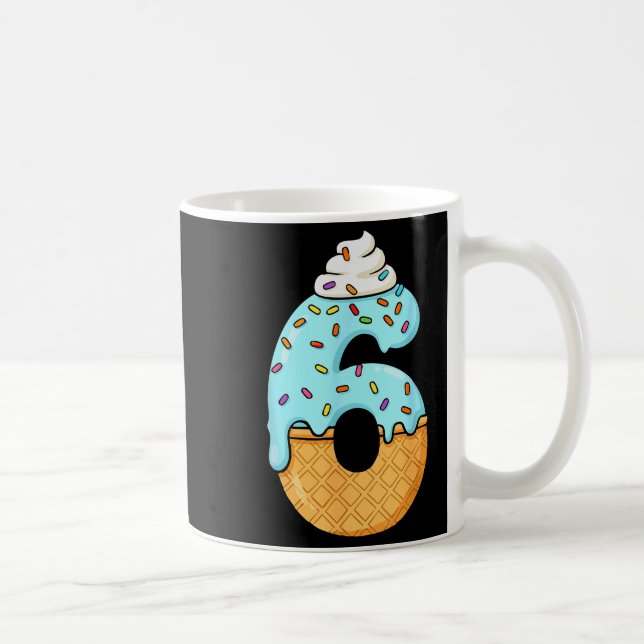 #6 Jersey Uniform Drip Teen Slang, Funny Ice Cream Kaffemugg (Höger)