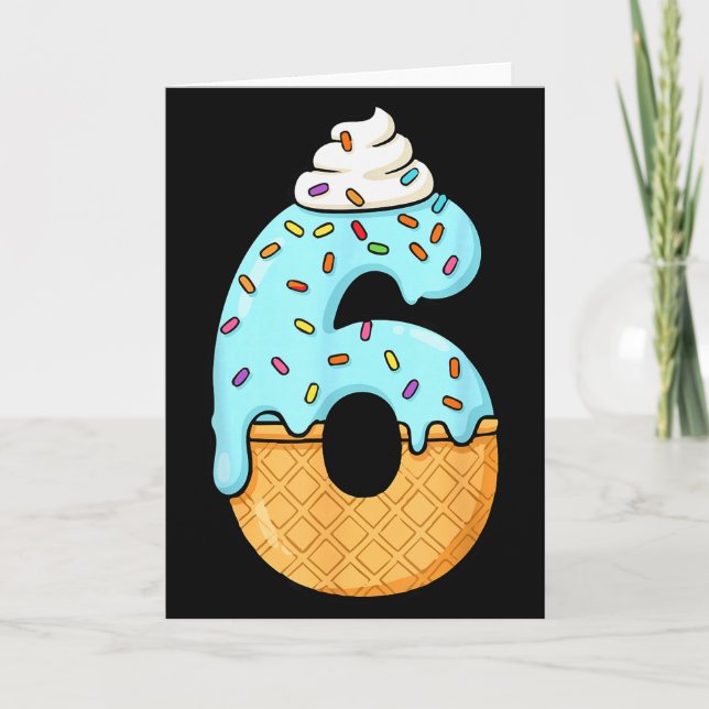 #6 Jersey Uniform Drip Teen Slang, Funny Ice Cream Kort (Framsida)