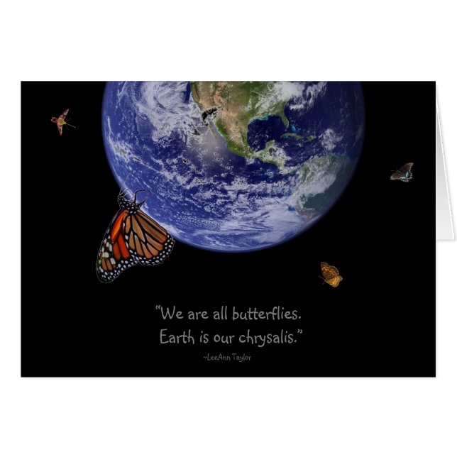 #6 Jorden är vår schrysalis. Hälsningskort (Framsidan Horizontal)