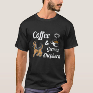 6 Kaffe Och Tysk Schäferhund T Shirt
