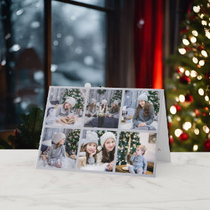 6 Kids Photo jul Gallery Visning Grått Helgkort