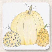 6 Kork Back Underlägg Pumpkin Trio