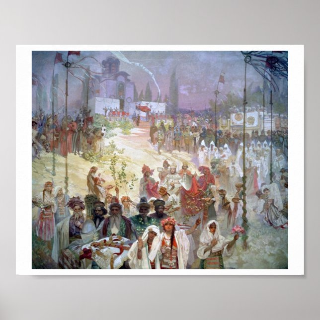 #6 Koronering av Dusan som Öster romersk kejsare Poster (Framsidan)