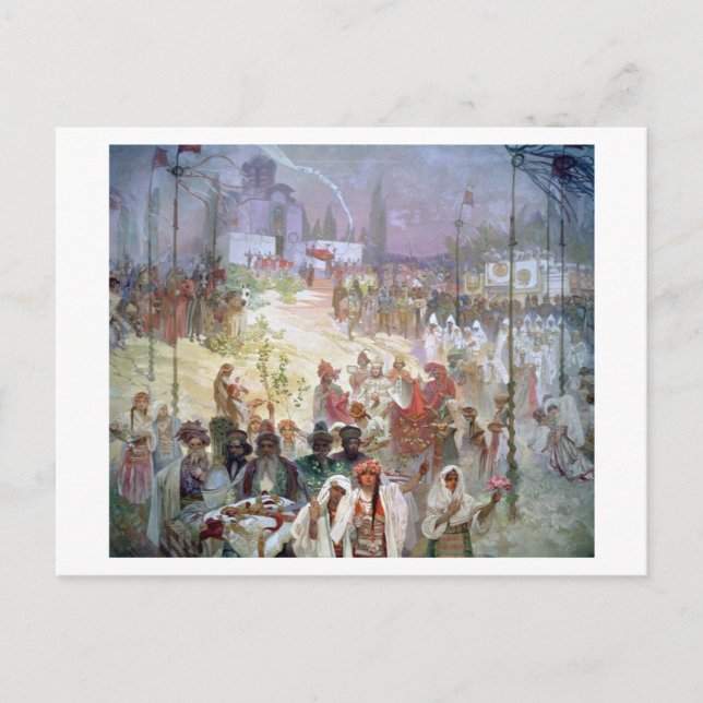 #6 Koronering av Dusan som Öster romersk kejsare Vykort (Framsida)