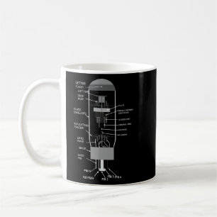 6 l6 Vakuumtubdiagram Övre gitarist Kaffemugg