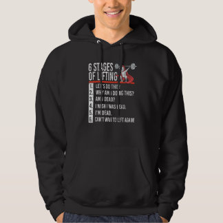 6 lyftfaser för Powerlifter och Bodybuilding Hoodie