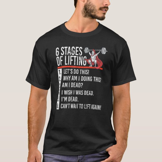 6 lyftfaser för Powerlifter och Bodybuilding T Shirt (Framsida)
