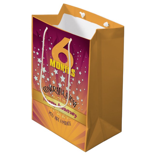 6 månaders återställningsårsdag, fet siffra (Framsidan Vinklad)