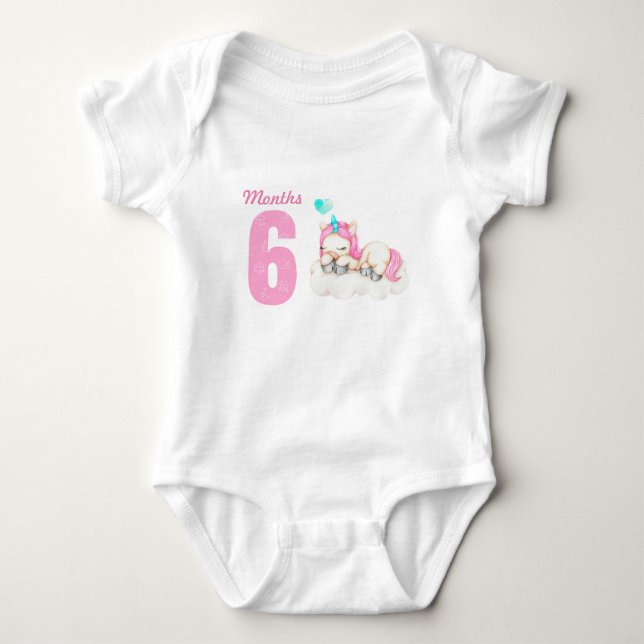 6 månaders bodykostym baby t shirt (Framsida)