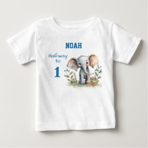 6 månaders födelsedag Elefant T Shirt