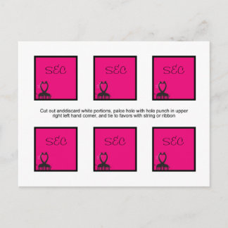 6 Märkre för Giraffe Heart Wedding Vykort