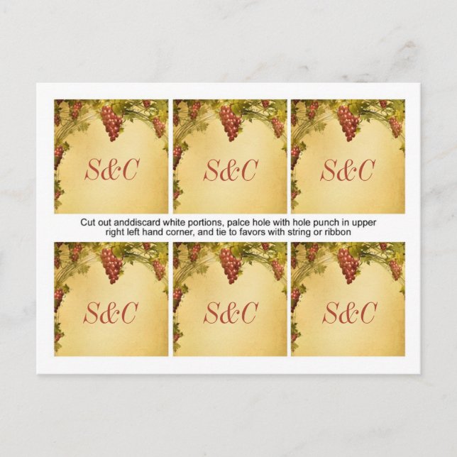 6 Märkre till förmån för Vineyard Wedor Vykort (Framsida)