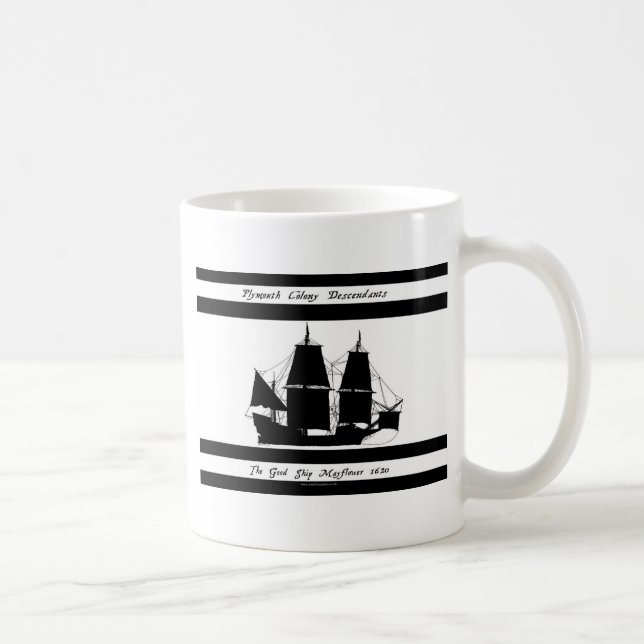 6 mayflowerättlingar kaffemugg (Höger)