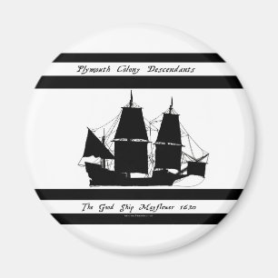 6 mayflowerättlingar magnet