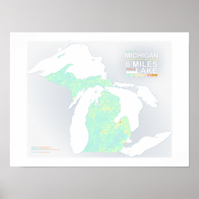 6 miles i Michigan Poster (Framsidan)