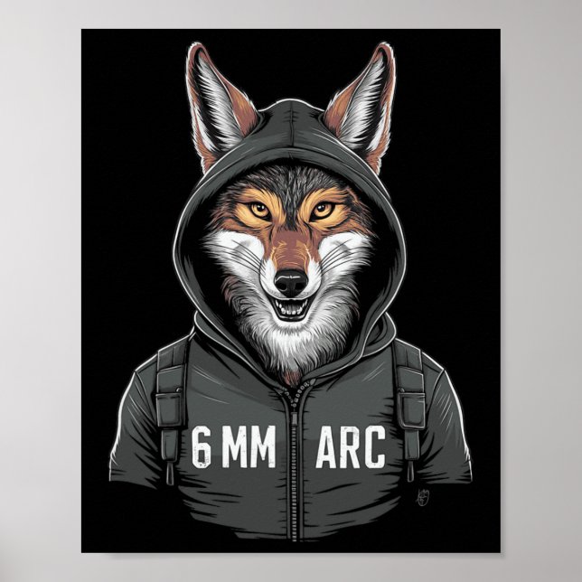 6 mm Arc Coyote Shooting Sports Hunting Poster (Framsidan)
