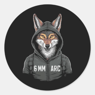 6 mm Arc Coyote Shooting Sports Hunting Runt Klistermärke