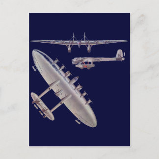 6 Motorflygplan Vykort