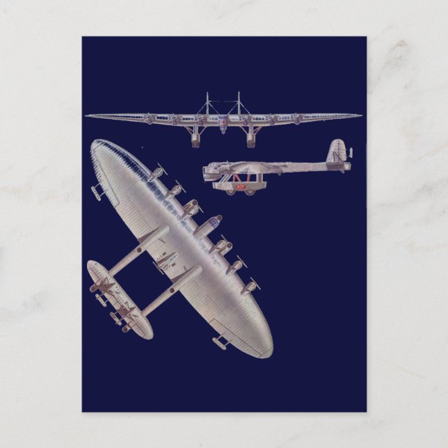 6 Motorflygplan Vykort (Framsida)